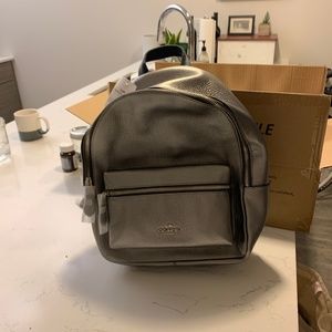 Coach Charlie Mini Backpack Leather Grey